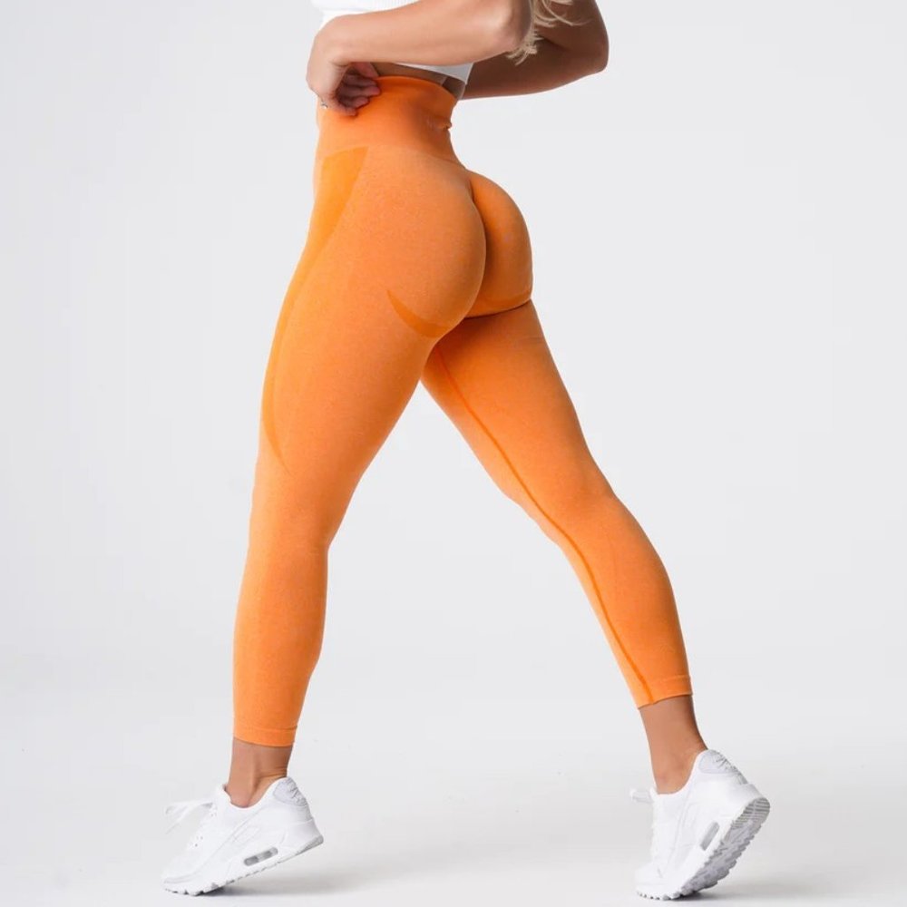 NVGTN Contour Seamless Leggings S Sunset Orange Athletic Workout Gym